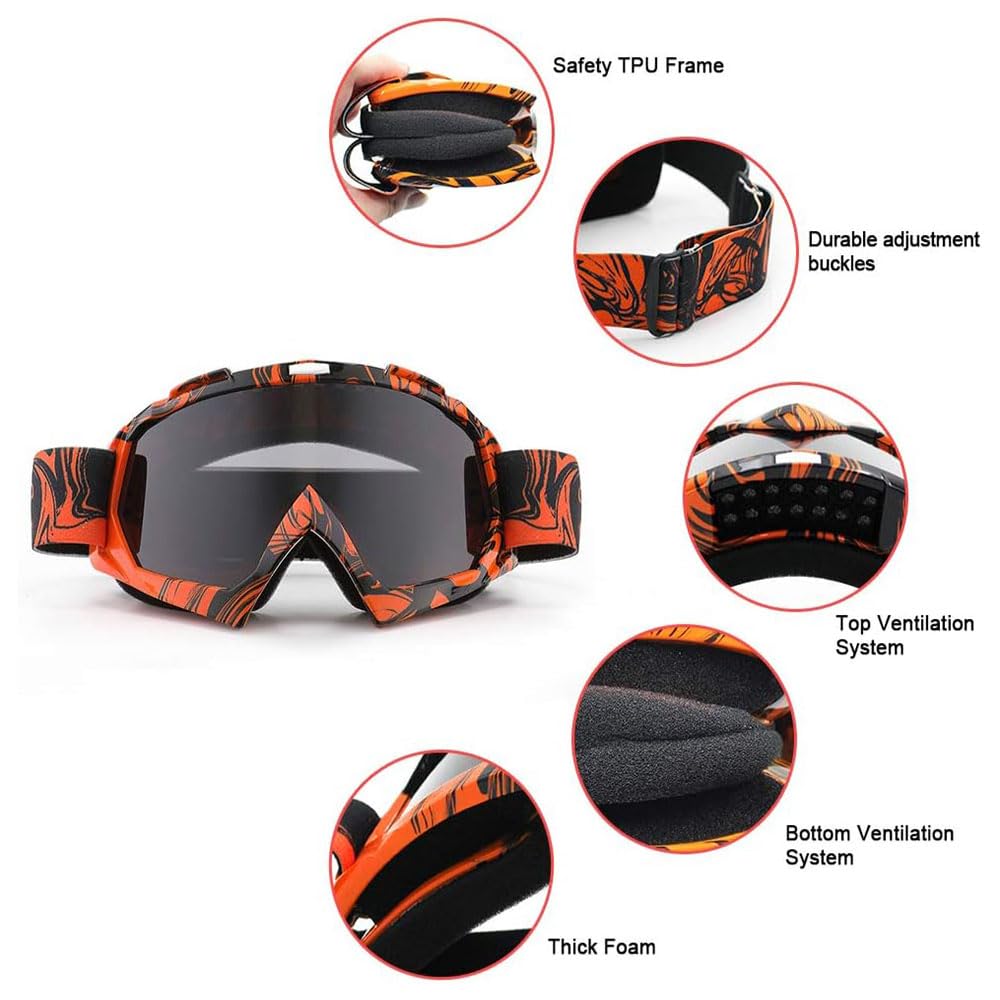 Amazon | GCBKOPY オートバイゴーグルATVダートバイクモトクロスMX